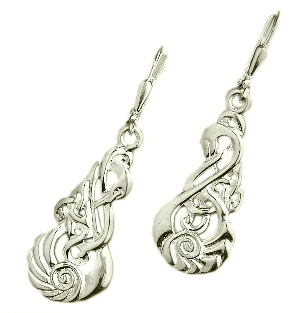 Children of Lir Silver Drop Earrings